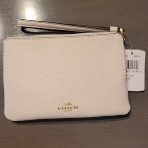 New Coach Zip Wristlet Pouch